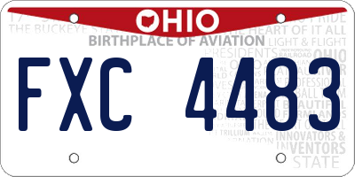 OH license plate FXC4483