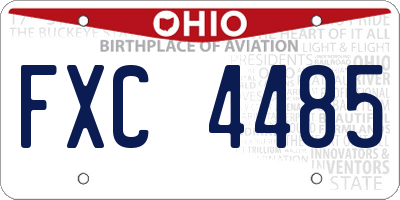 OH license plate FXC4485