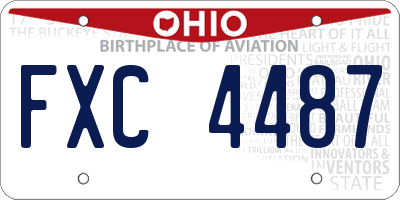 OH license plate FXC4487