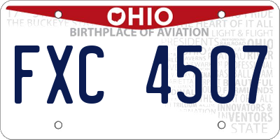 OH license plate FXC4507