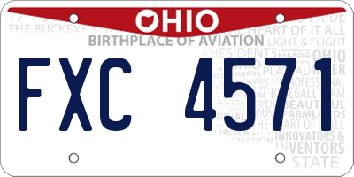 OH license plate FXC4571