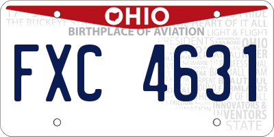 OH license plate FXC4631