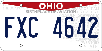 OH license plate FXC4642