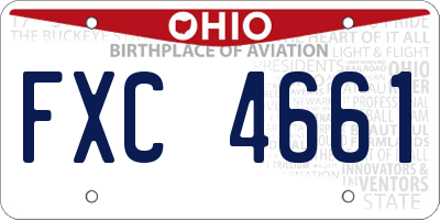 OH license plate FXC4661