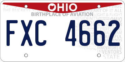 OH license plate FXC4662
