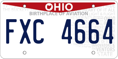 OH license plate FXC4664