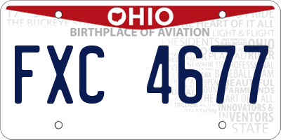 OH license plate FXC4677