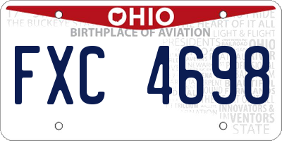 OH license plate FXC4698