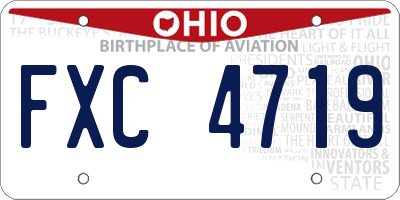 OH license plate FXC4719