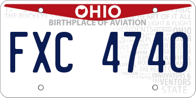 OH license plate FXC4740