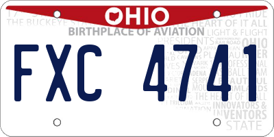 OH license plate FXC4741