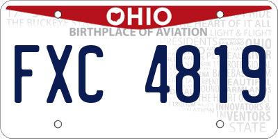 OH license plate FXC4819