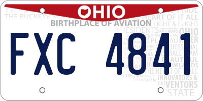 OH license plate FXC4841