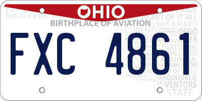 OH license plate FXC4861