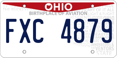 OH license plate FXC4879