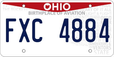 OH license plate FXC4884