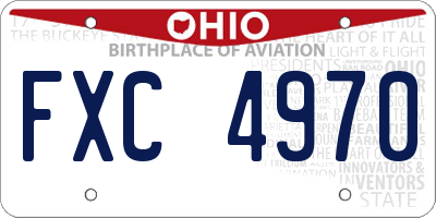 OH license plate FXC4970