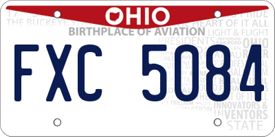 OH license plate FXC5084