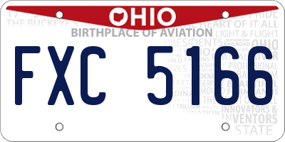 OH license plate FXC5166