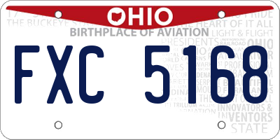 OH license plate FXC5168