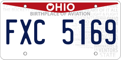 OH license plate FXC5169