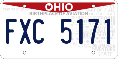 OH license plate FXC5171