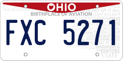 OH license plate FXC5271