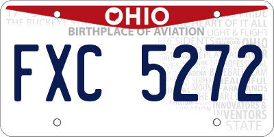 OH license plate FXC5272