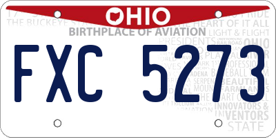 OH license plate FXC5273