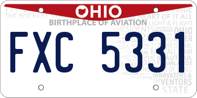 OH license plate FXC5331