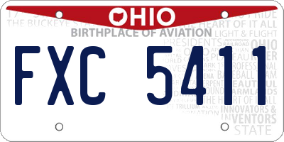 OH license plate FXC5411