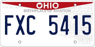 OH license plate FXC5415