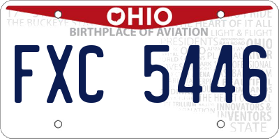 OH license plate FXC5446