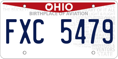 OH license plate FXC5479