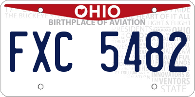 OH license plate FXC5482