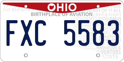 OH license plate FXC5583
