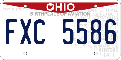OH license plate FXC5586