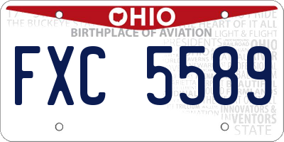 OH license plate FXC5589