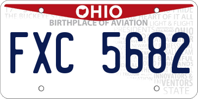 OH license plate FXC5682