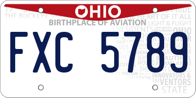 OH license plate FXC5789