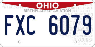 OH license plate FXC6079