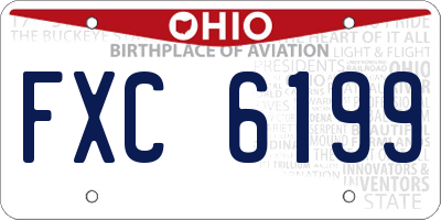 OH license plate FXC6199