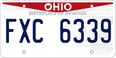 OH license plate FXC6339