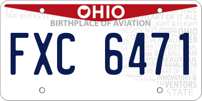 OH license plate FXC6471