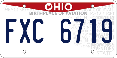 OH license plate FXC6719