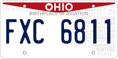 OH license plate FXC6811