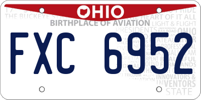 OH license plate FXC6952