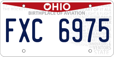 OH license plate FXC6975