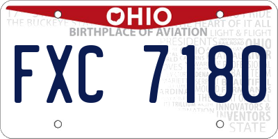 OH license plate FXC7180