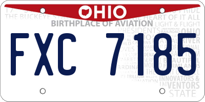 OH license plate FXC7185